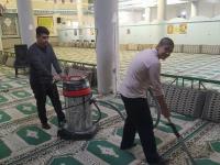 همکاری جوانان در کارهای مسجد حضرت فاطمه الزهرا(س)پاکدشت